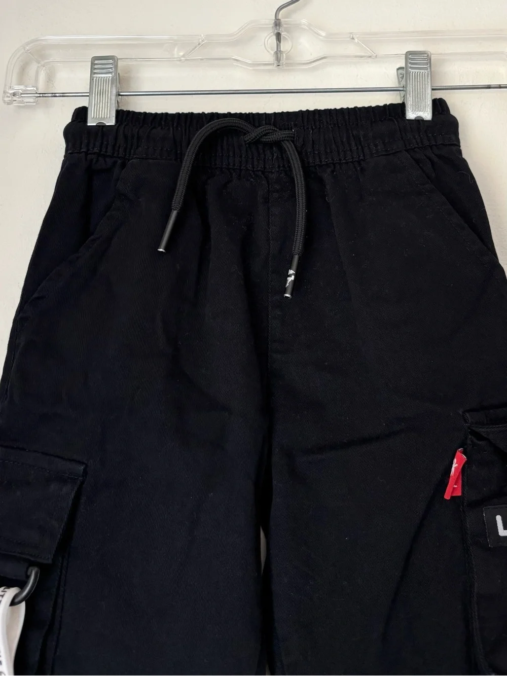 Little Trouble Cargo Pants 5T Black Joggers Casual Play Pockets
